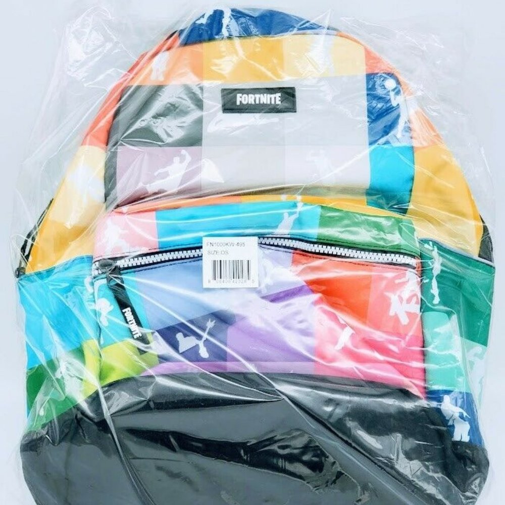 Fortnite Multiplier Backpack Multi-Color Checkers Dance Moves New With Tags NWT